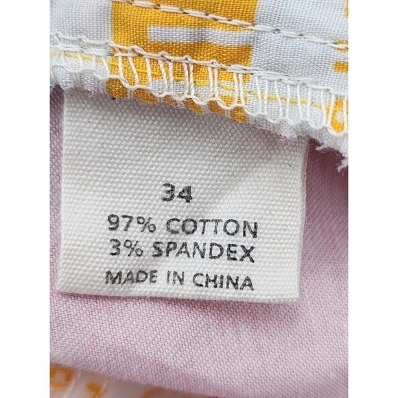 Loudmouth Cheezburger Golf Shorts Orange Yellow Black Plaid Colorful Size 34 - Picture 10 of 11